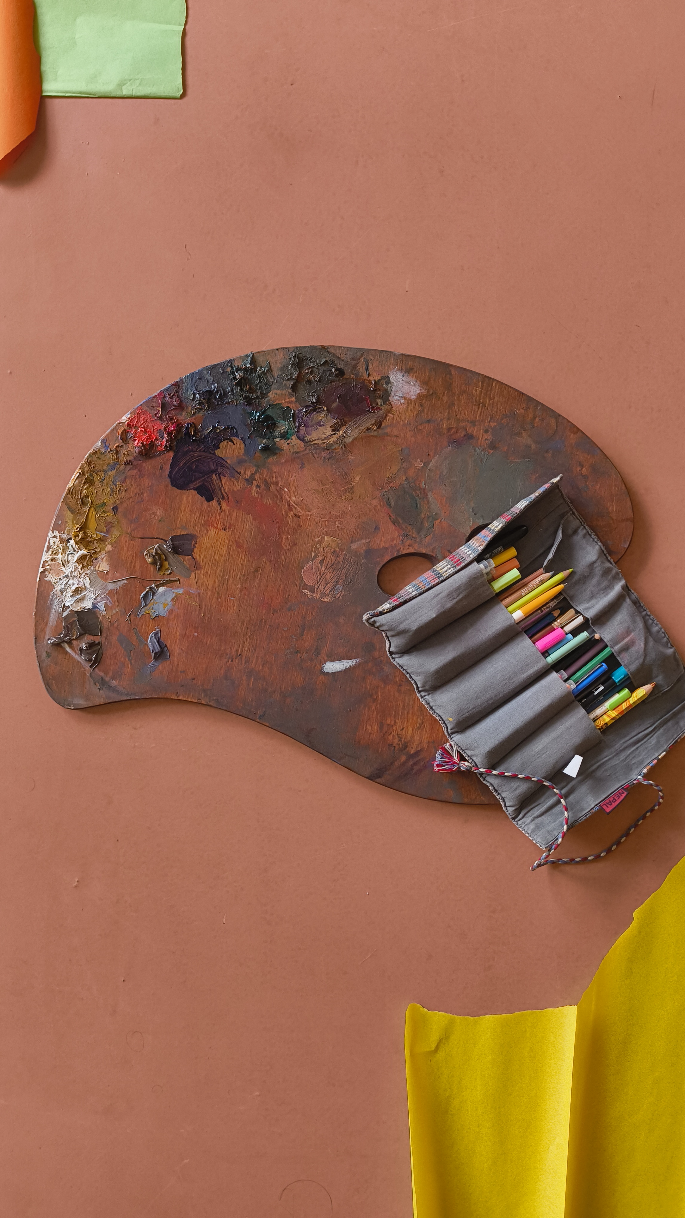 People gathered around a studio table during a TRACE creative session