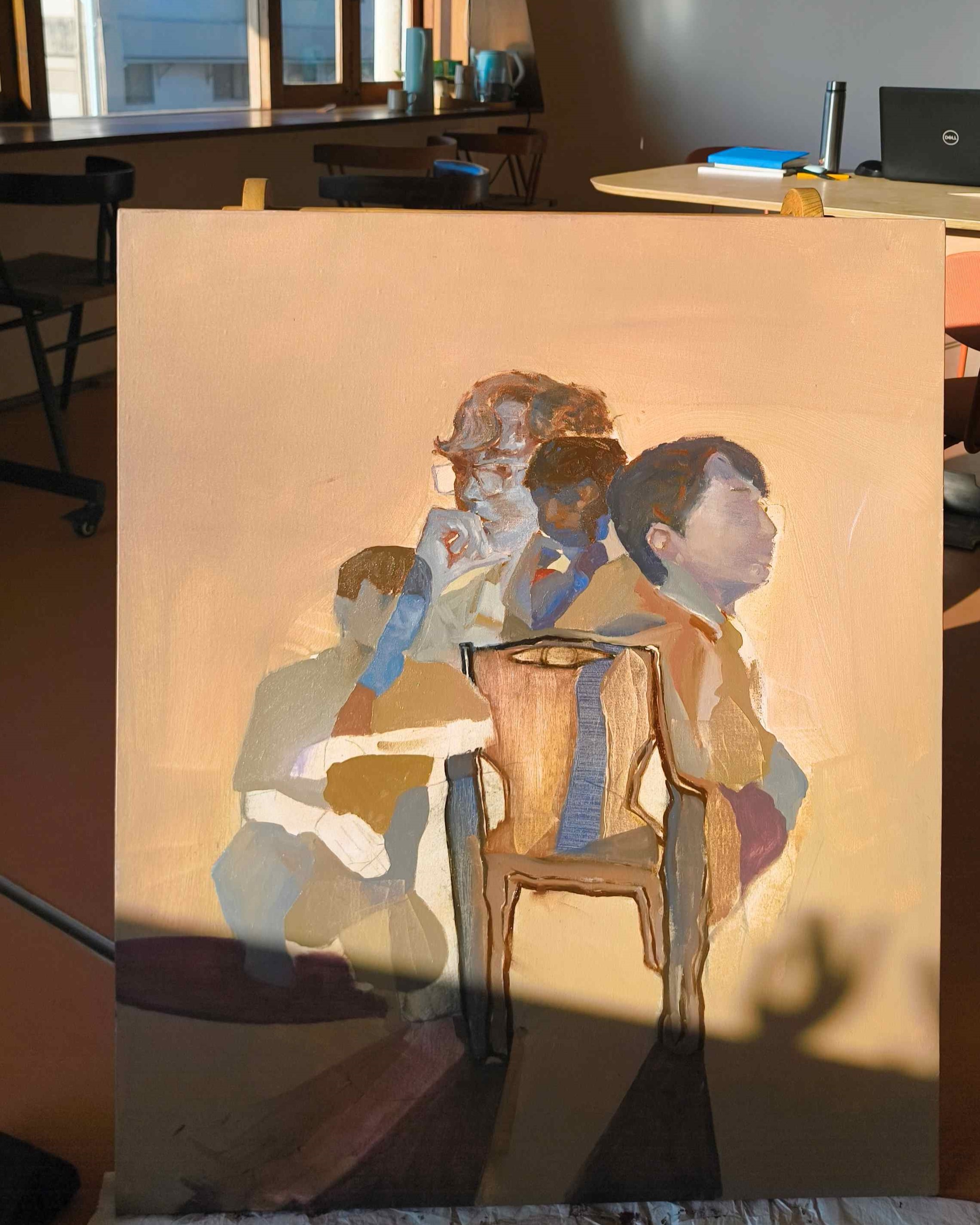 Artist working inside the TRACE studio