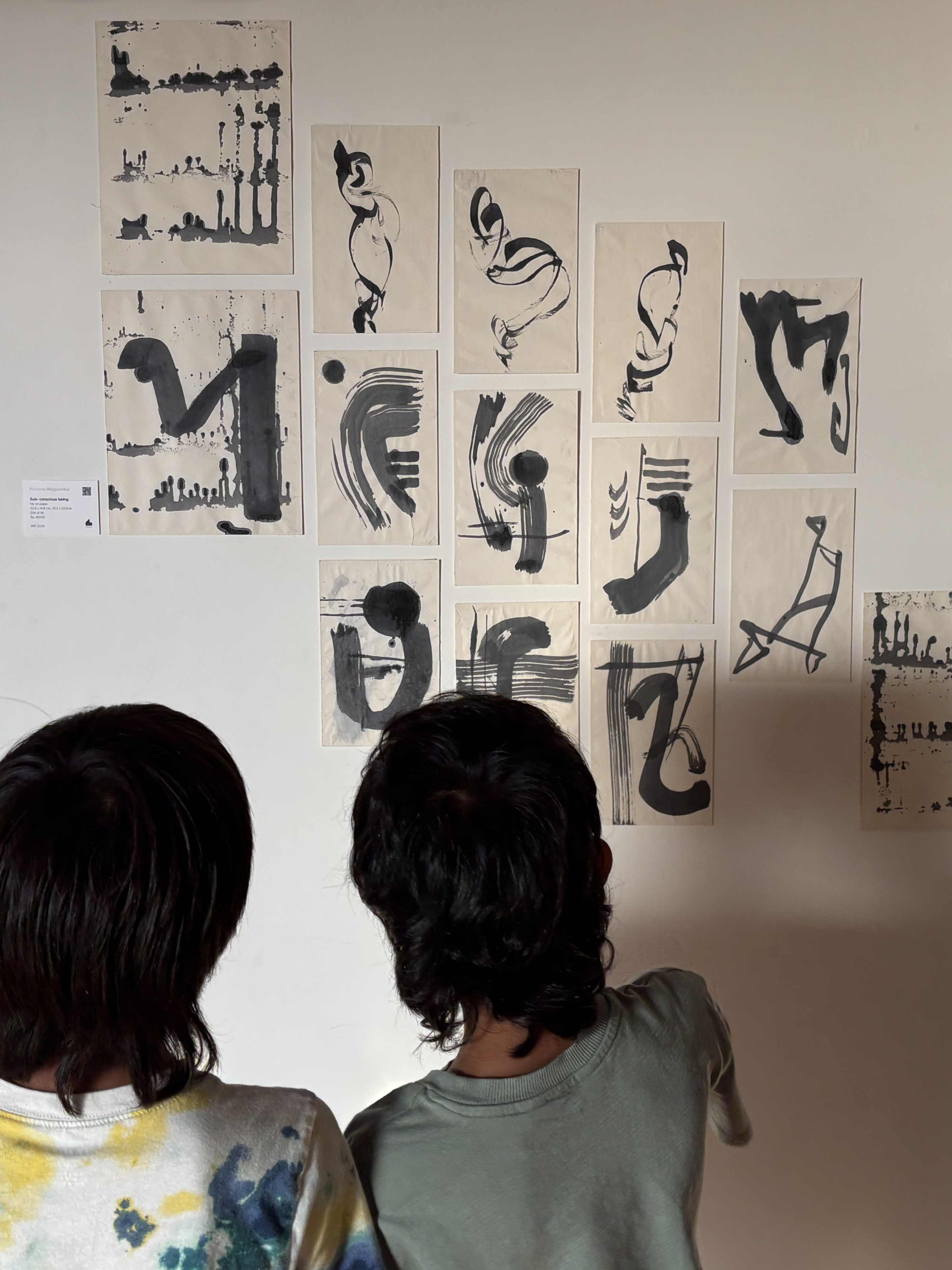 Artist working in the TRACE residency studio