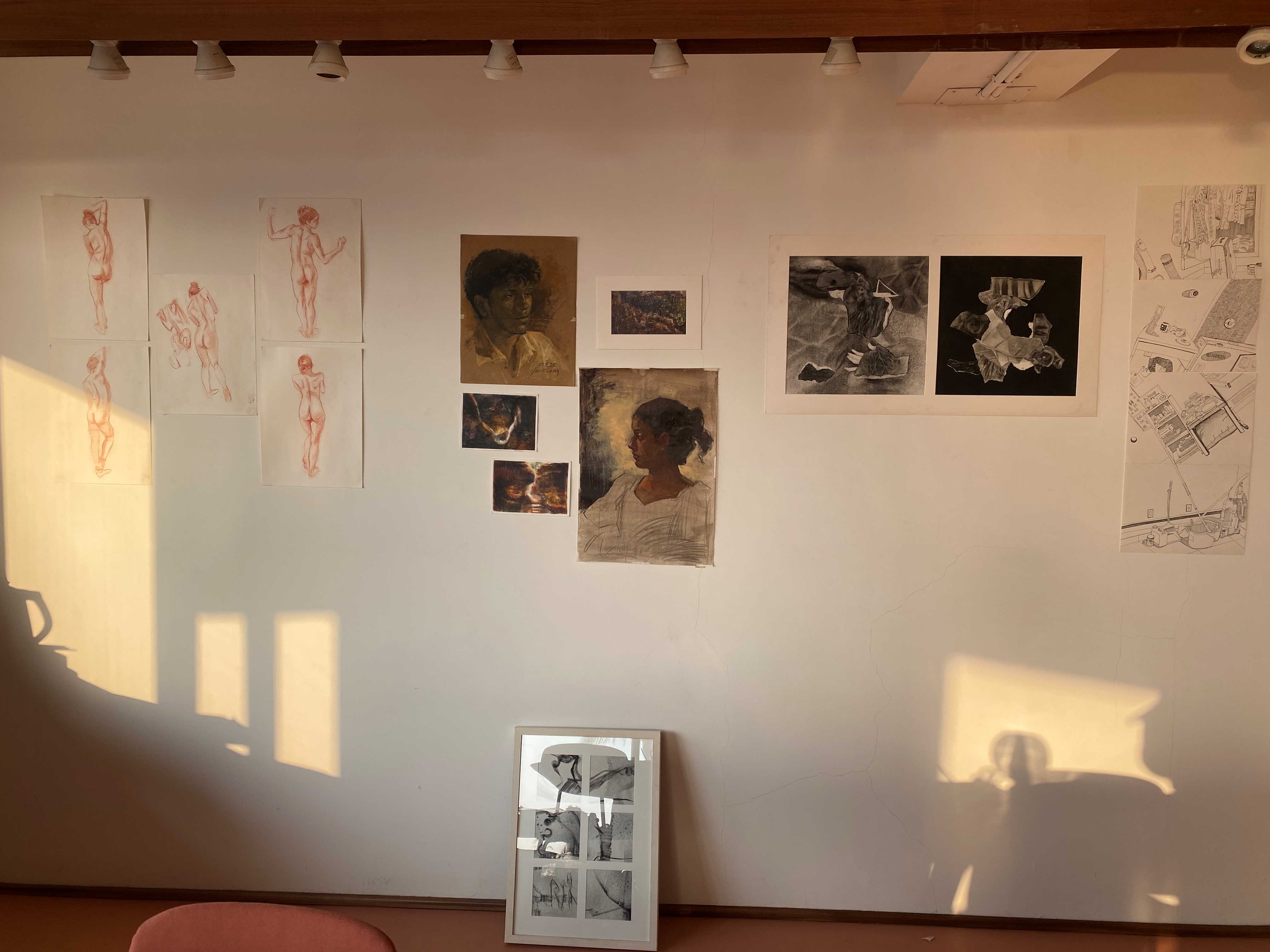 Artist working in the TRACE residency studio